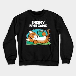 Coffee Tiger Energy Free Zone Crewneck Sweatshirt